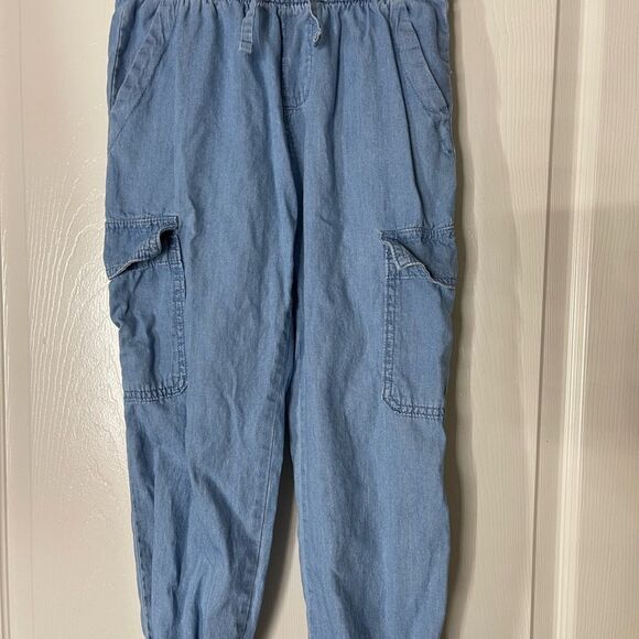 2 pairs of Gap joggers blue and khaki parachute pants size 8 - Picture 1 of 11